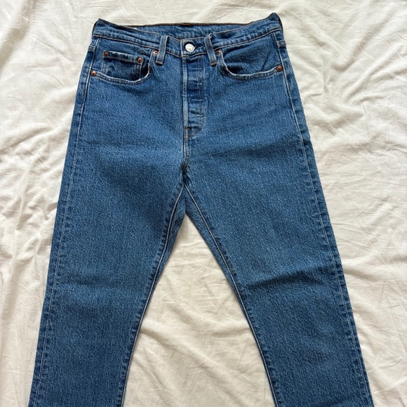 Levi's 501 Skinny Jeans Denim Size 27 - Picture 1 of 10